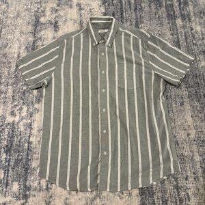 Sonoma Classic Gray and White Striped Shirt